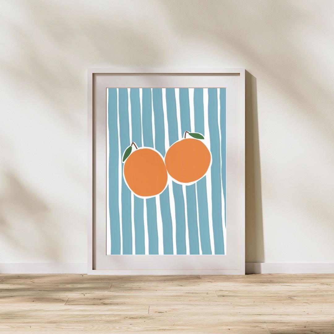 Oranges | A4 Art Print | Colourful Fruit