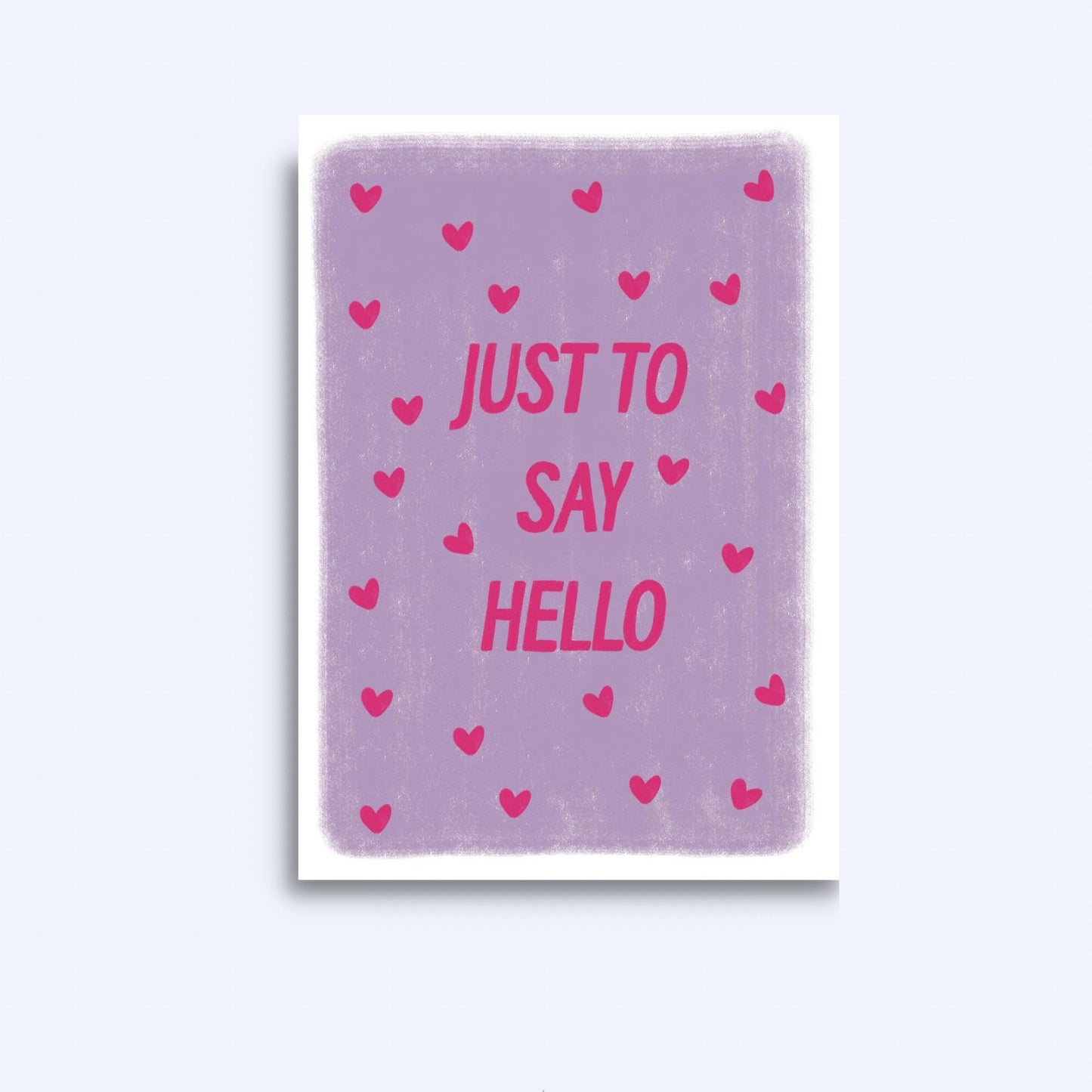 Just to Say Hello Card: A6 Greeting Card with Kraft Envelope