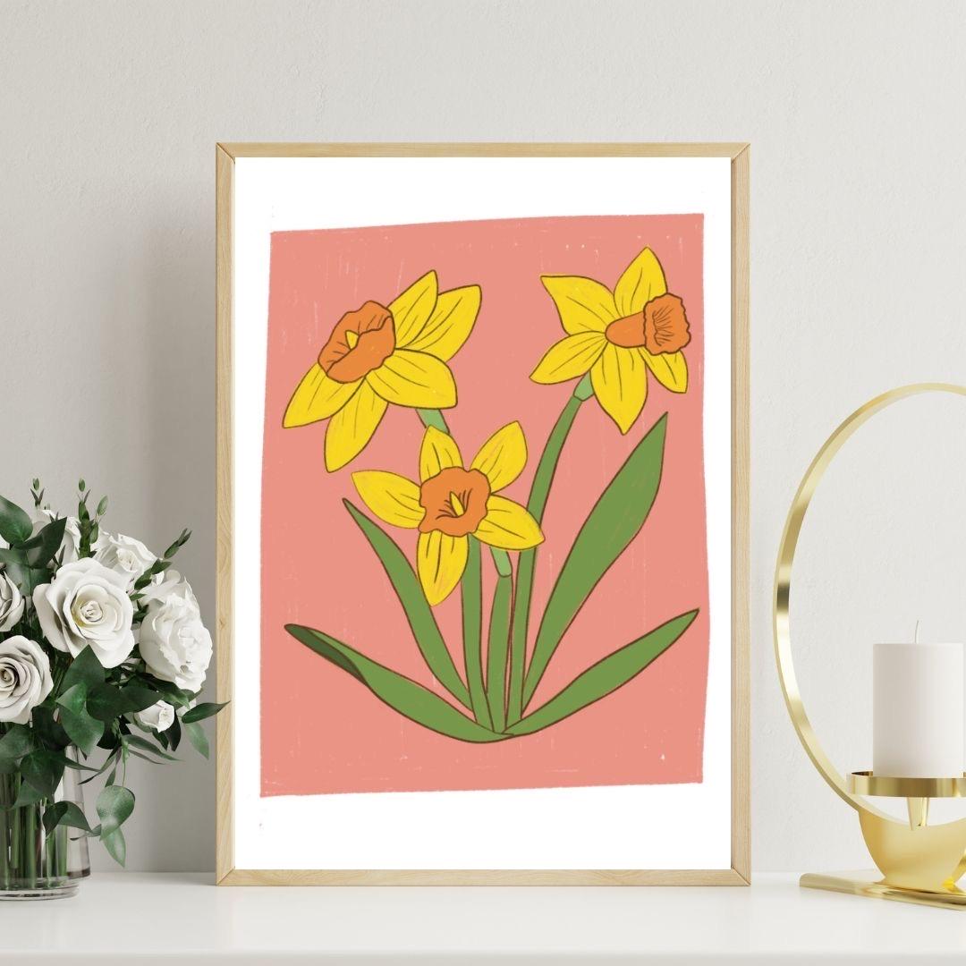 Welsh Daffodil A4 Art Print