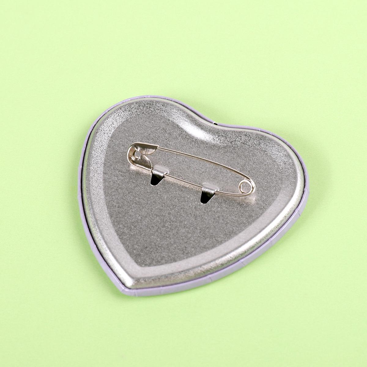 Anxious but cute | Love heart glitter pin badge