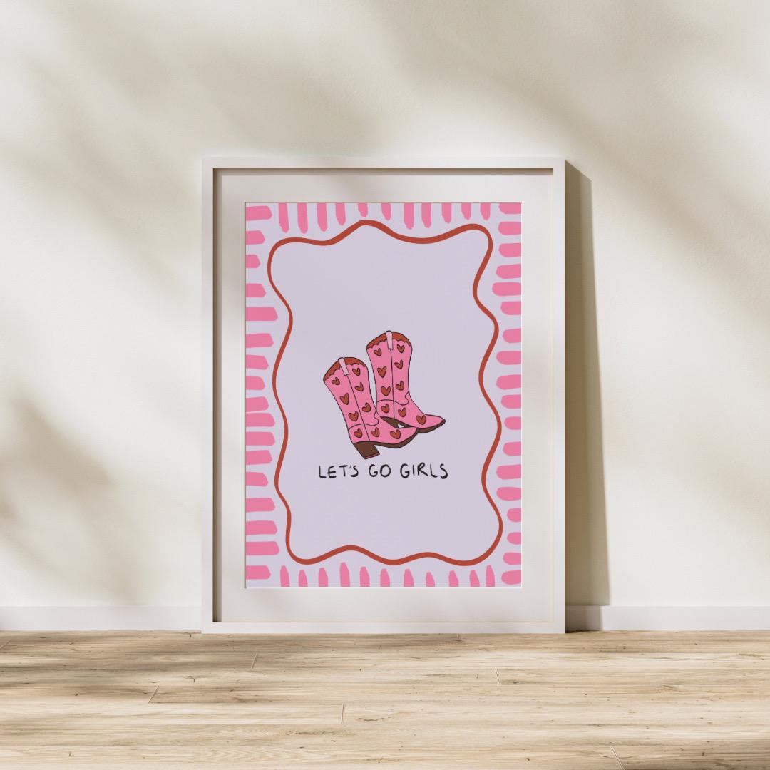 Let’s go girls | A4 Art Print