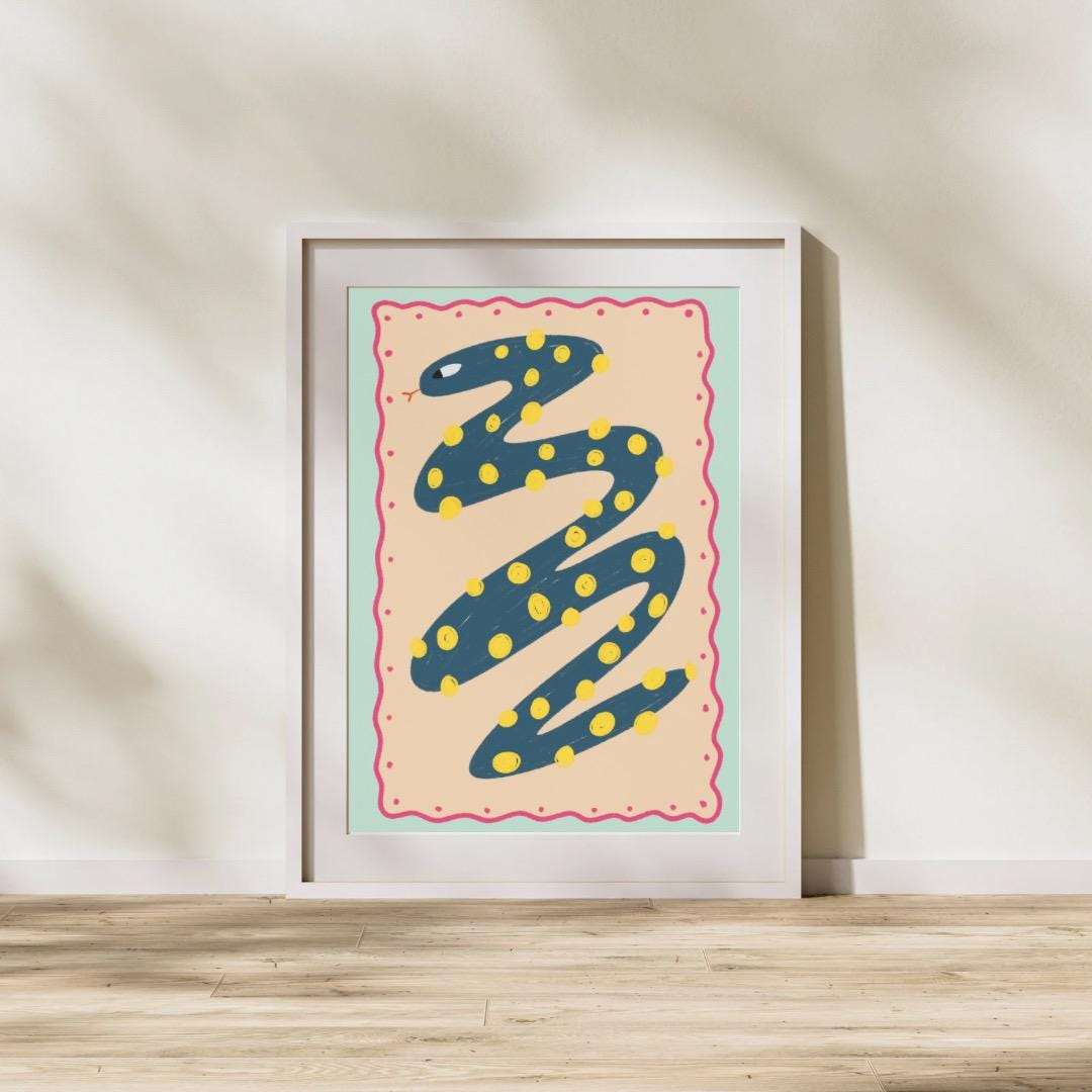 Wiggly Snake | A4 Art Print