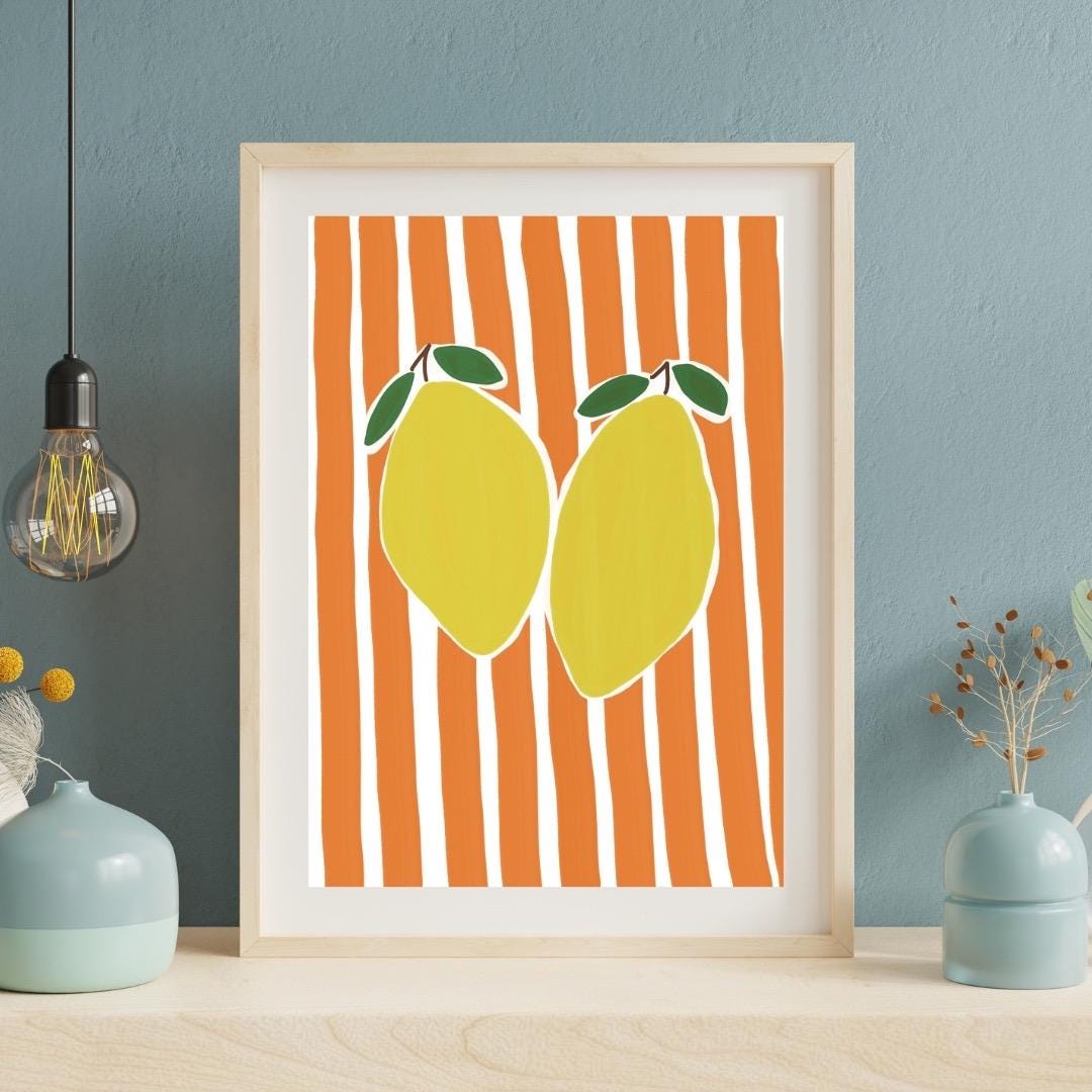 Lemons | A4 Art Print | Colourful Fruit