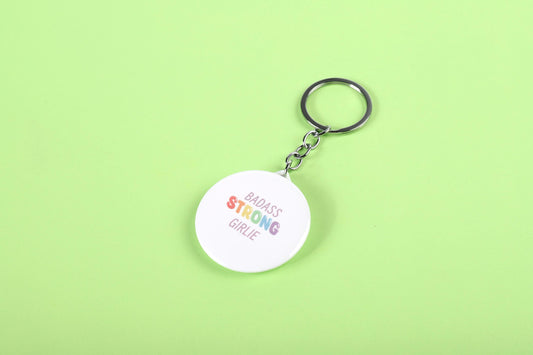 Badass strong girlie | Compact mirror key chain