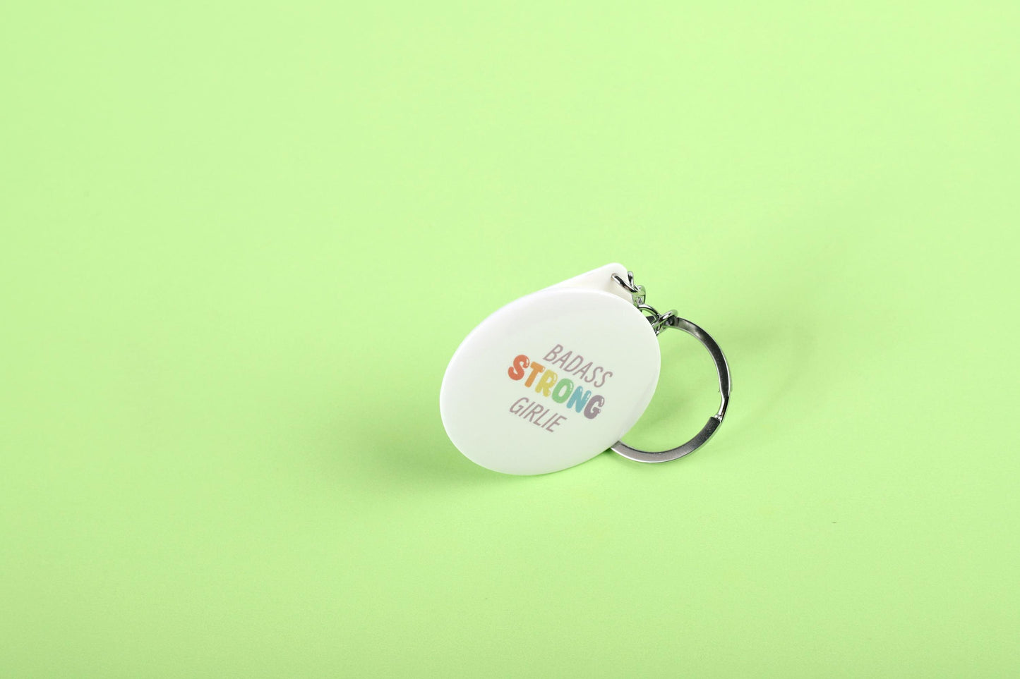Badass strong girlie | Compact mirror key chain