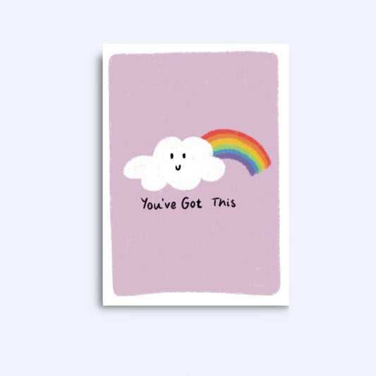 You've Got This Greeting Card: Rainbow Cloud A6