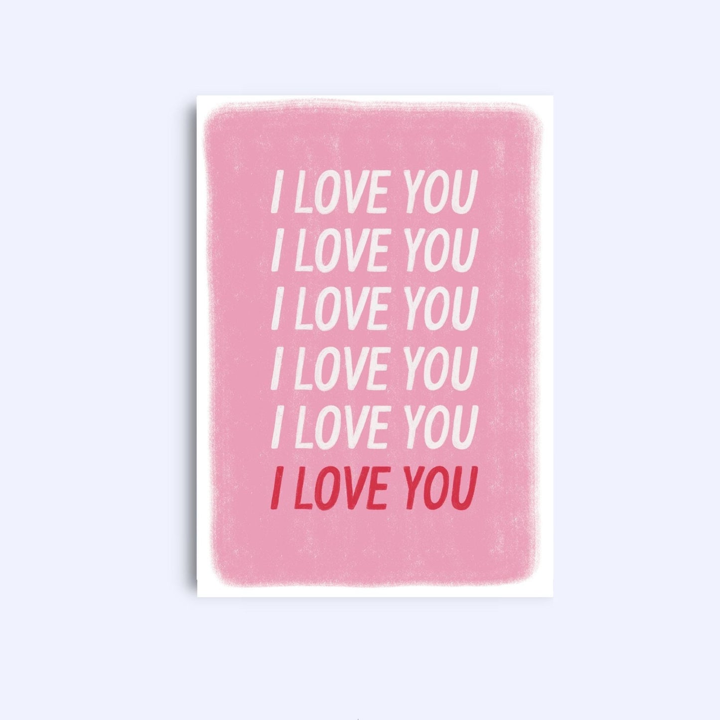 I Love You Card: A6 Greeting Card with Kraft Envelope