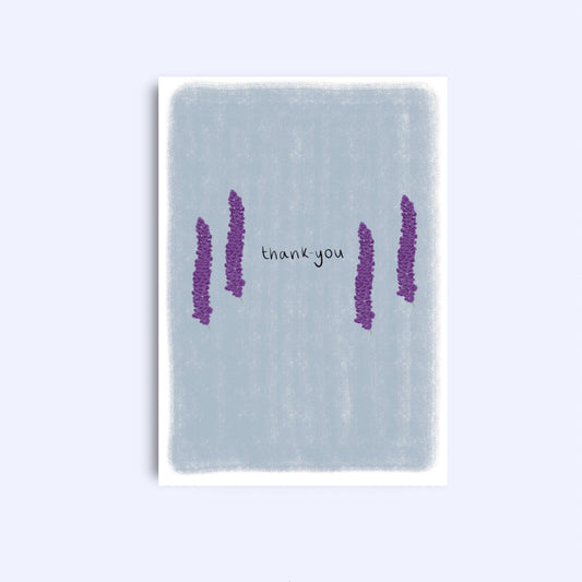 Floral Thank You Card: A6 Greeting Card with Kraft Envelope