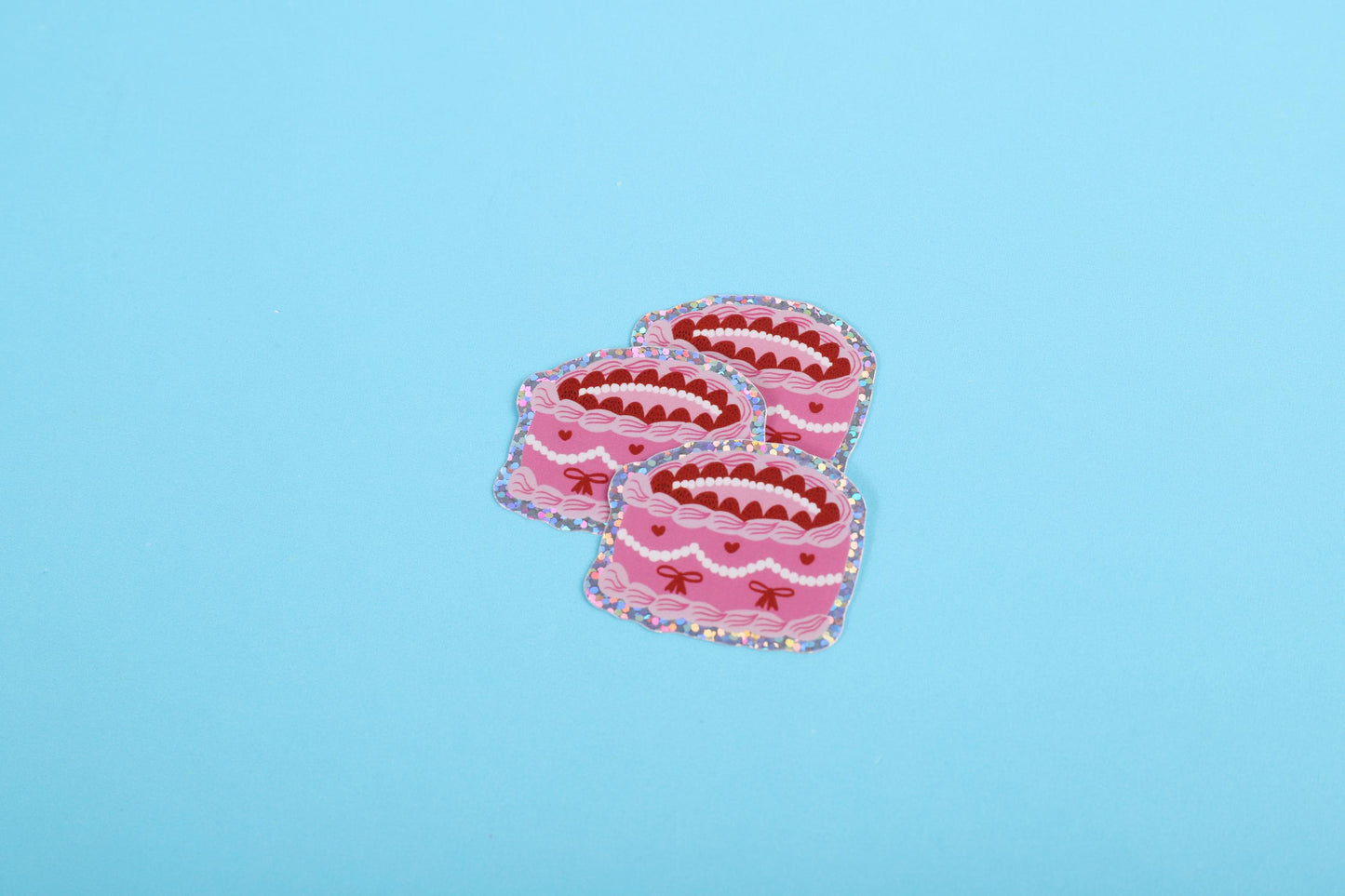 Vintage cake | Small Glitter Sticker