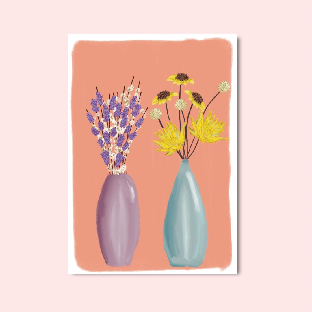 Flowers In A Vase A4 Art Print