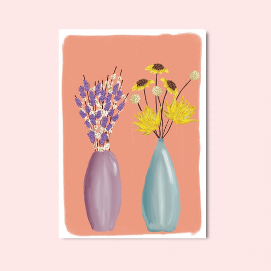 Flowers In A Vase A4 Art Print