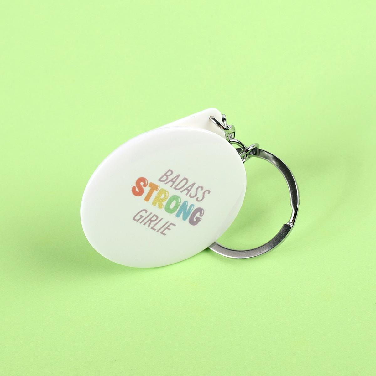 Badass strong girlie | Compact mirror key chain
