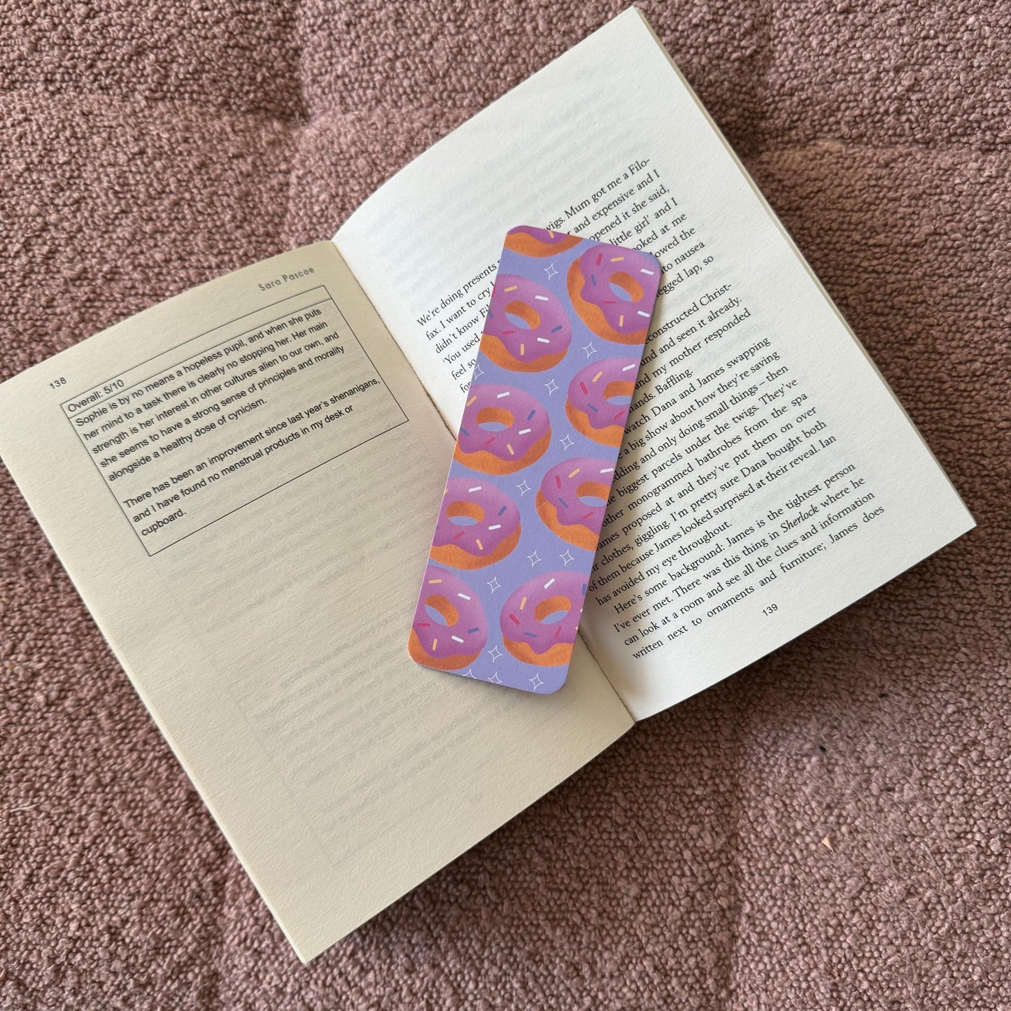 Doughnut Bookmark: 300gsm Card