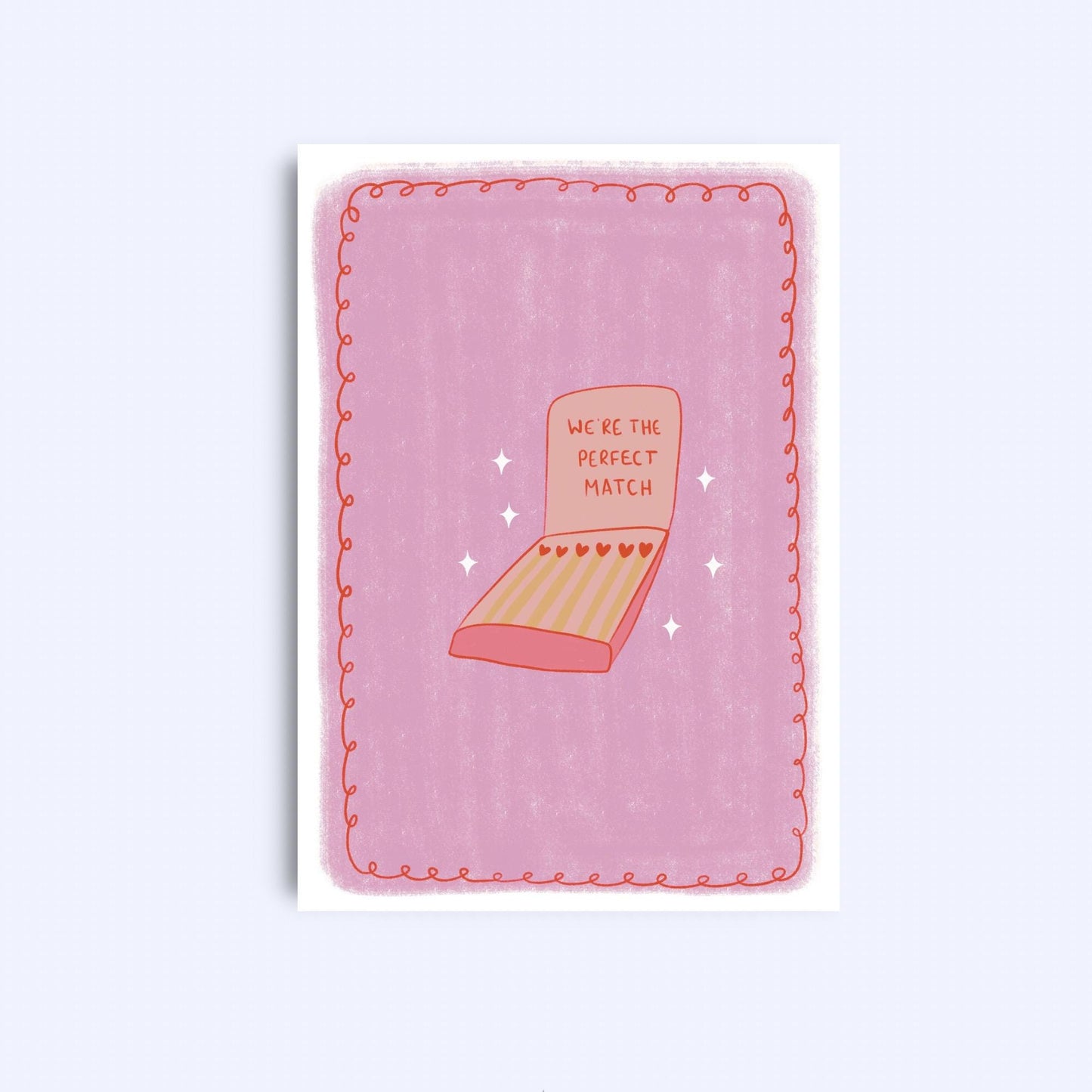 We’re The Perfect Match Matchbox | A6 Greeting Card With Envelope