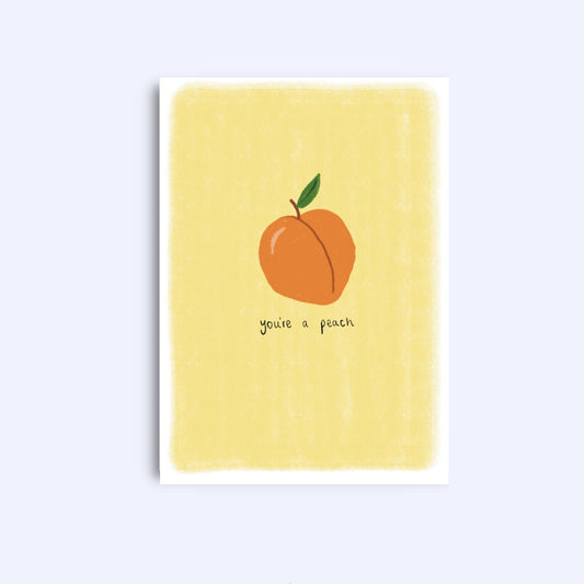 You’re a peach | A6 Greeting Card With Envelope | For him, her | Boyfriend, girlfriend, wife, husband, fiancée