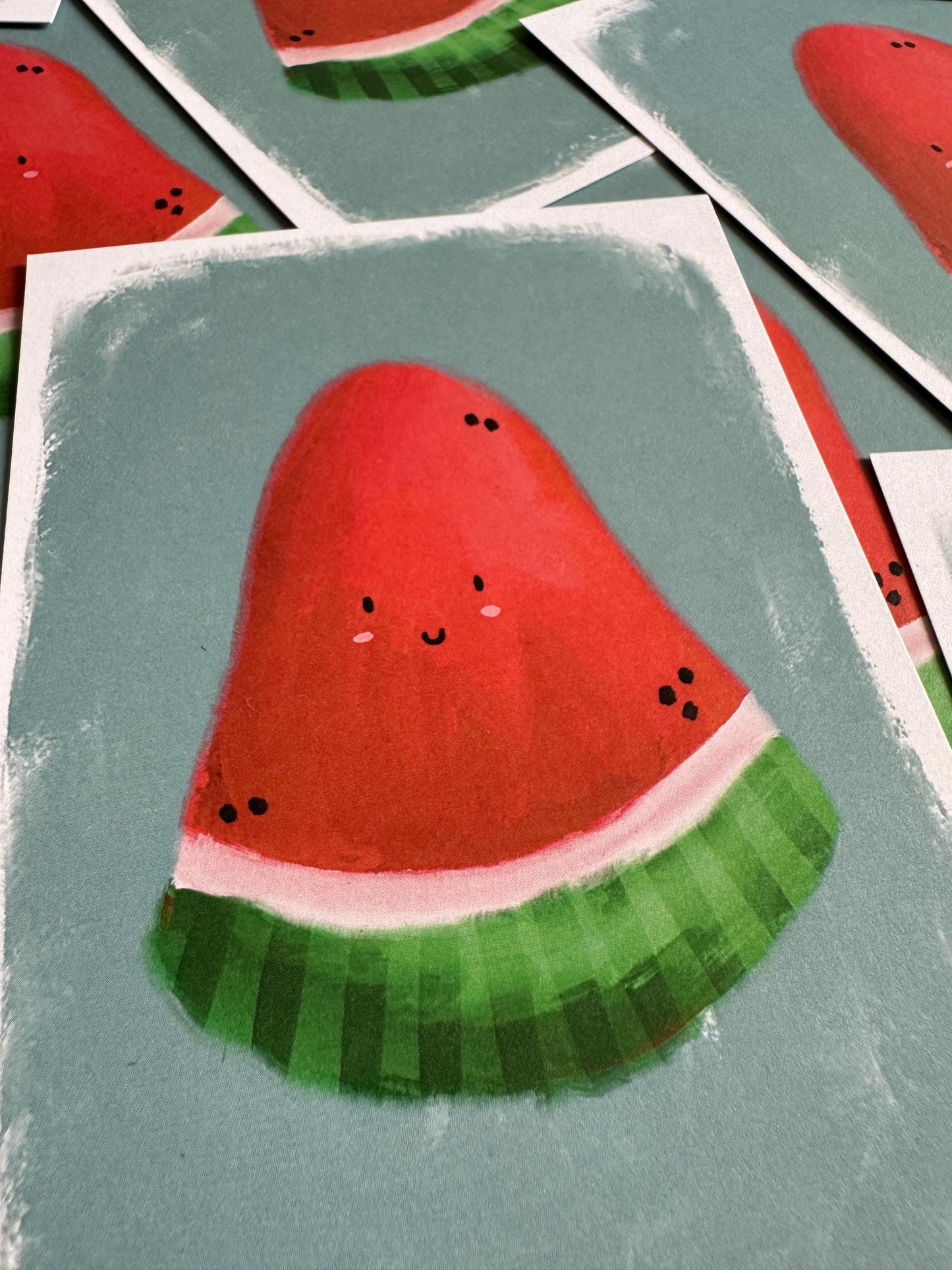 Happy watermelon  | A6 Blank Back Postcard