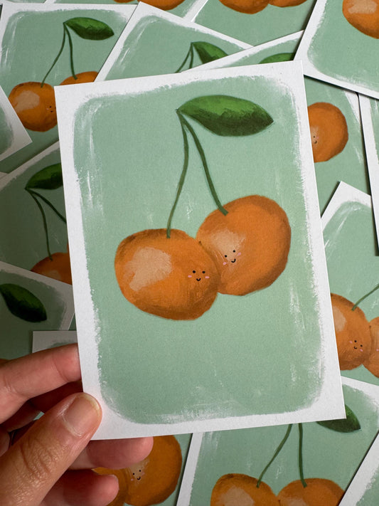 Happy oranges  | A6 Blank Back Postcard