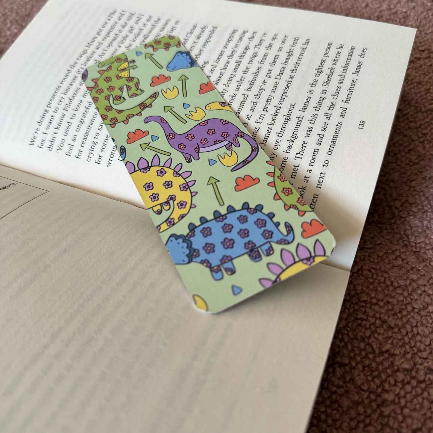 Dinosaur Bookmark: 300gsm Card Stock