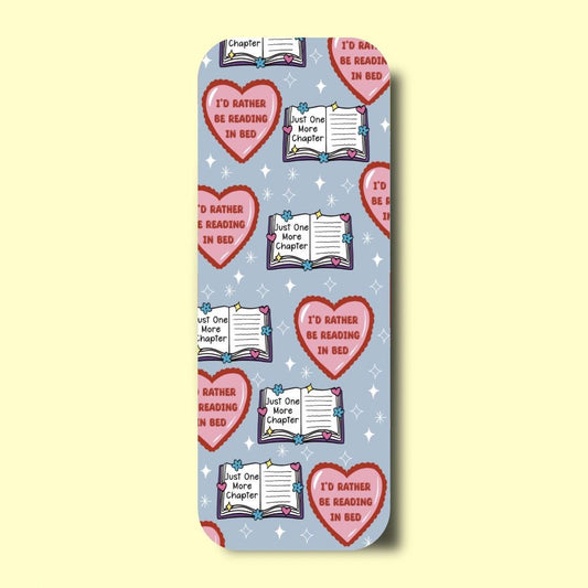 Reading in Bed Bookmark: 300gsm Card Stock