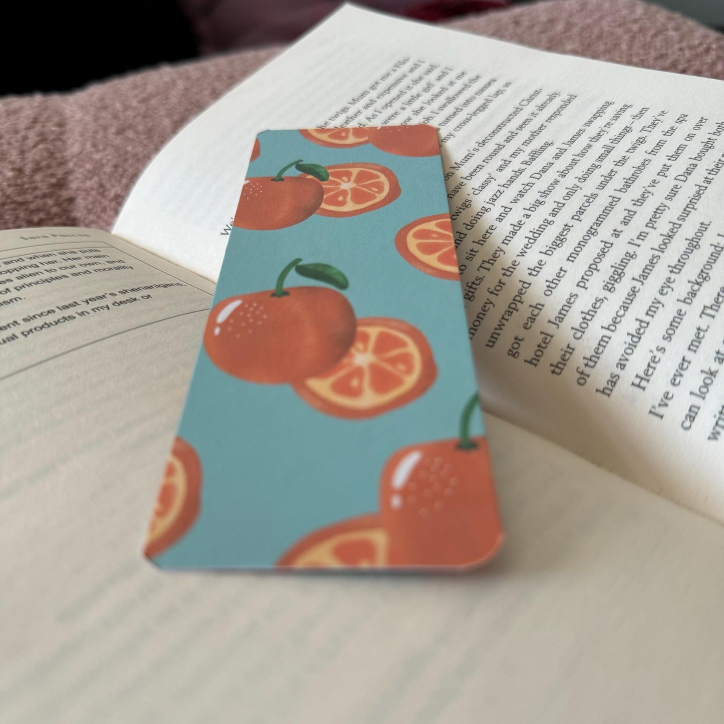 Oranges Pattern Bookmark: 300gsm Card Stock