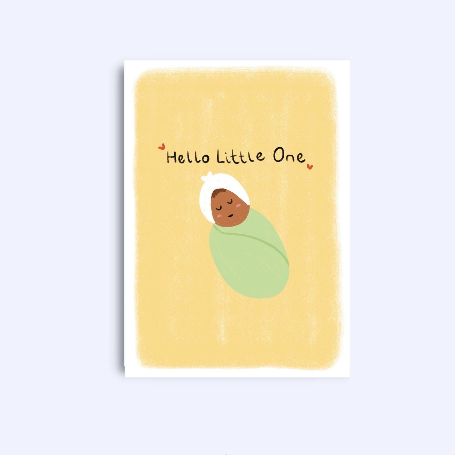 Hello Little One Card: A6 New Baby Greeting Card