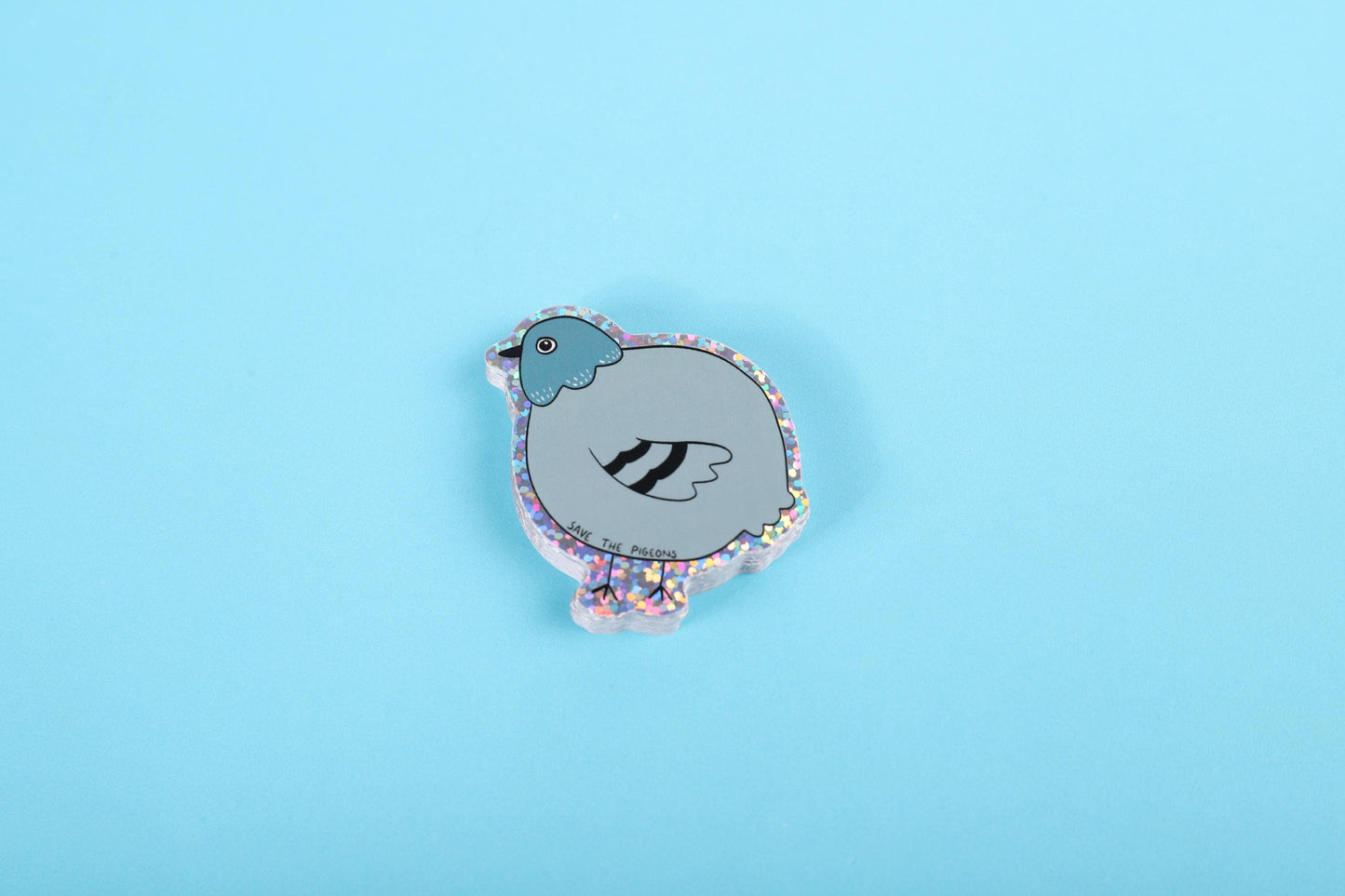 Save the Pigeons | Glitter Sticker