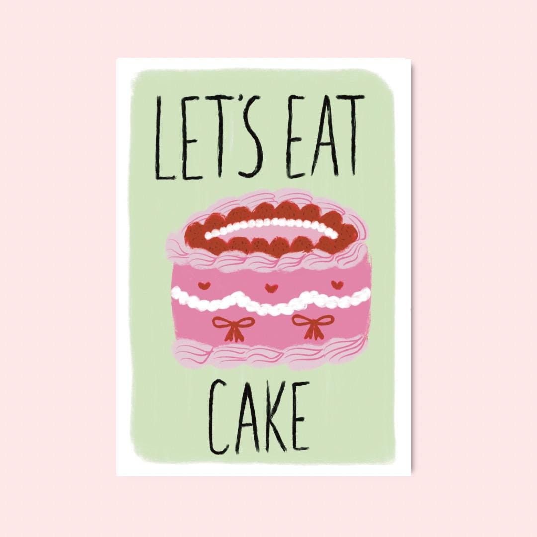 Let’s Eat Cake A4 Art Print