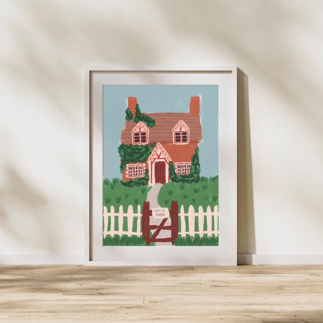 Cottage in the countryside | A4 Art Print