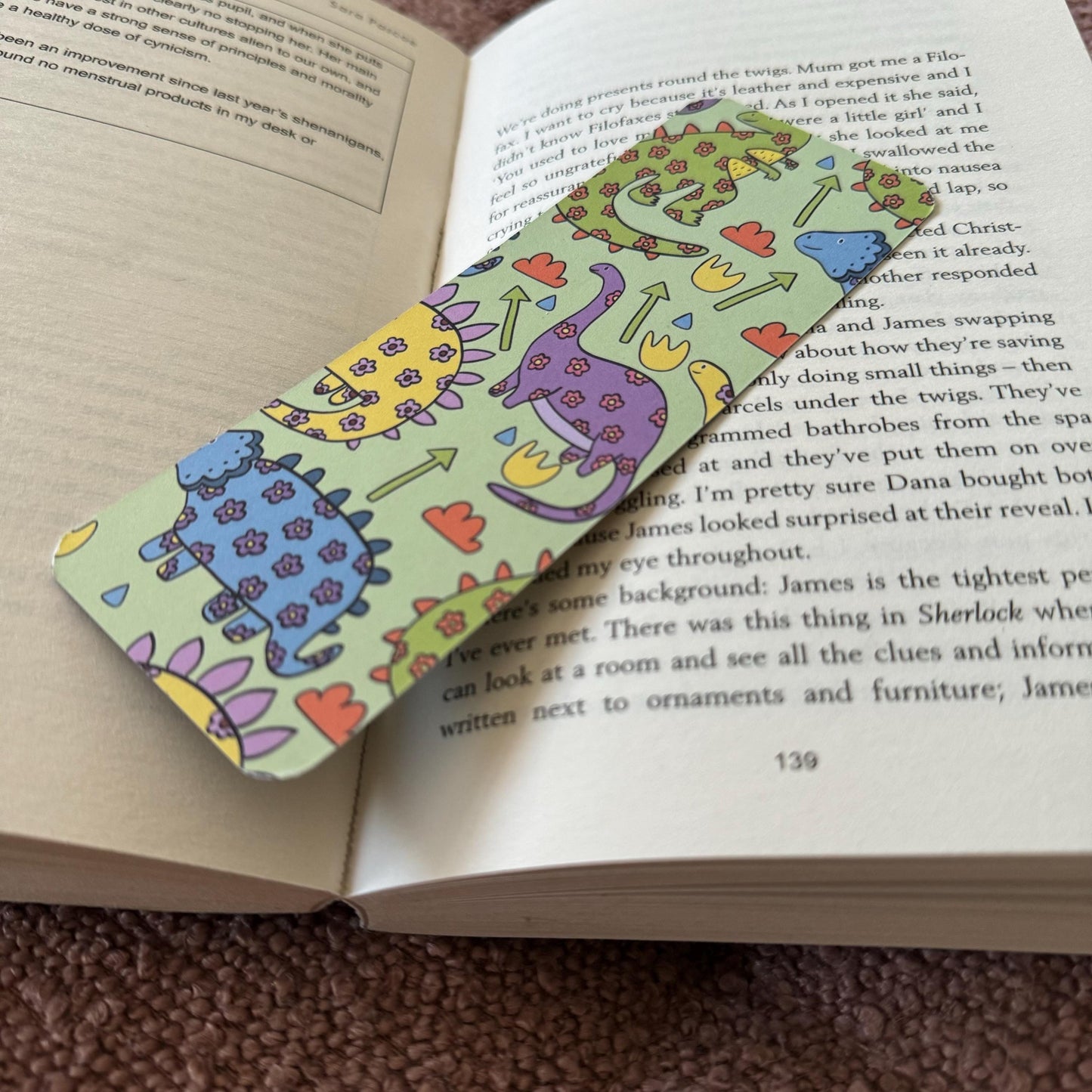 Dinosaur Bookmark: 300gsm Card Stock