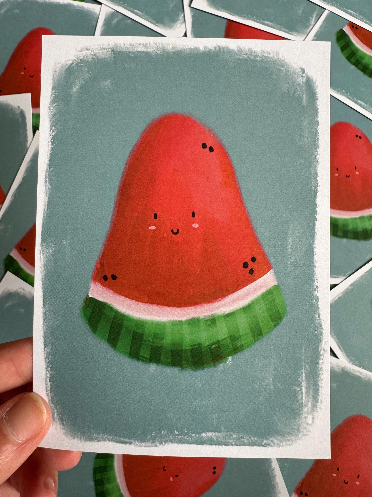 Happy watermelon  | A6 Blank Back Postcard