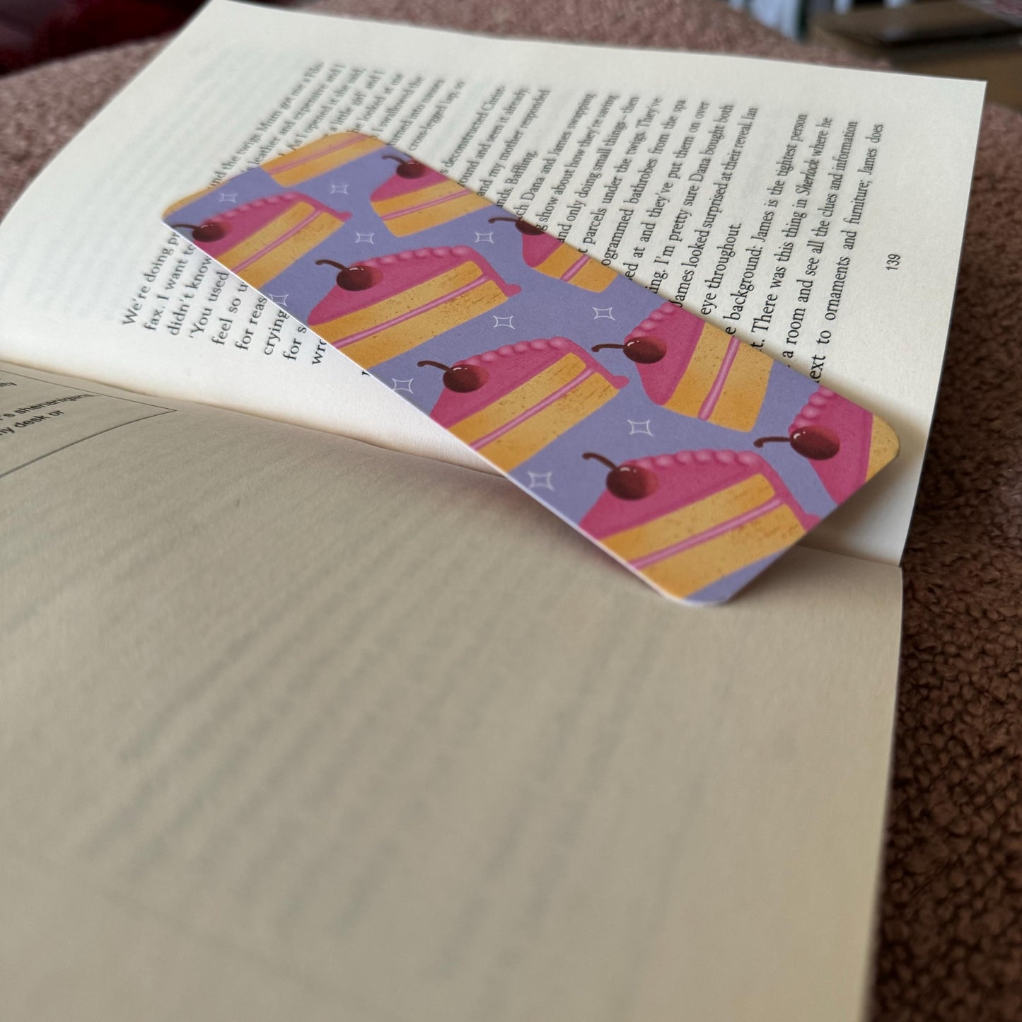 Cake Slice Bookmark: 300gsm Card Stock