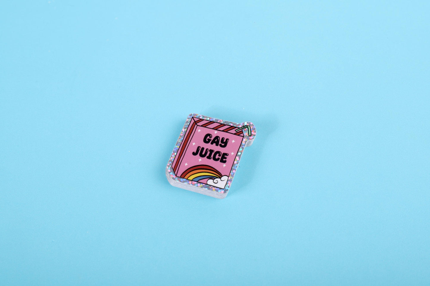 Gay Juice | Small Glitter Sticker