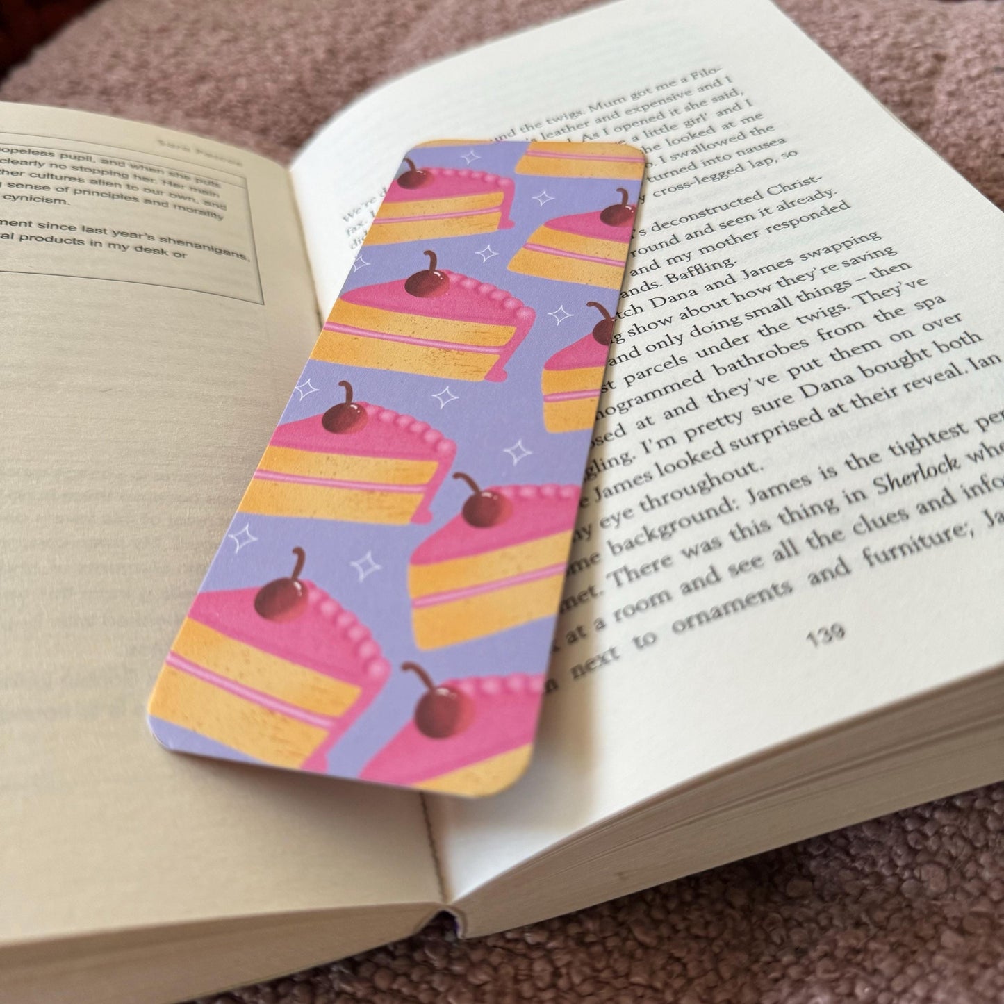 Cake Slice Bookmark: 300gsm Card Stock