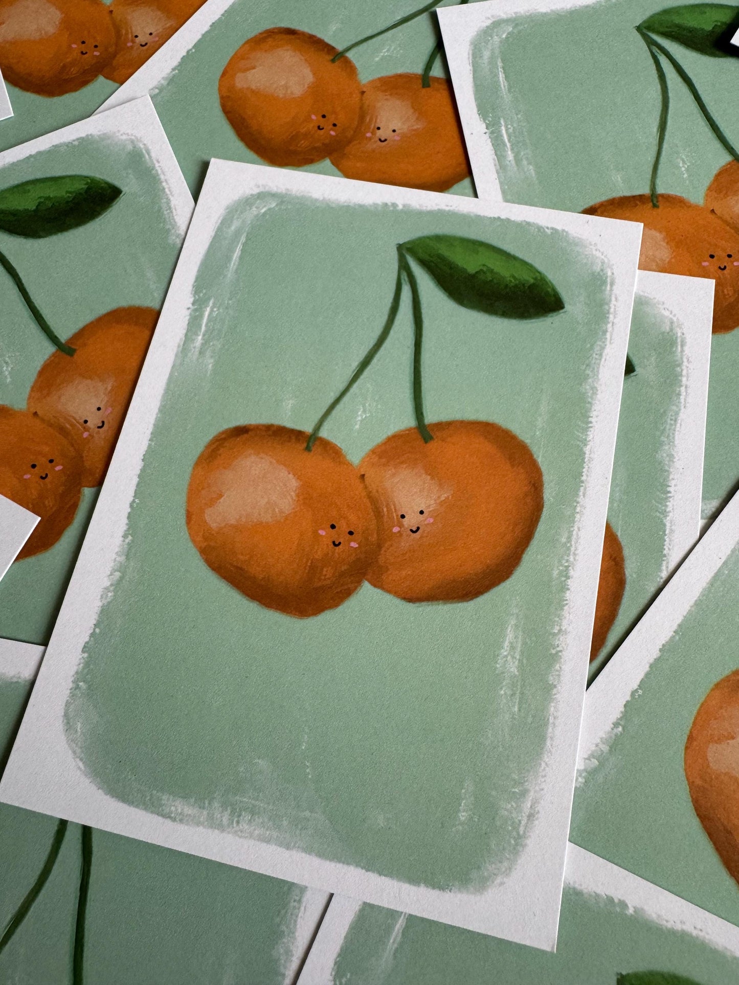 Happy oranges  | A6 Blank Back Postcard