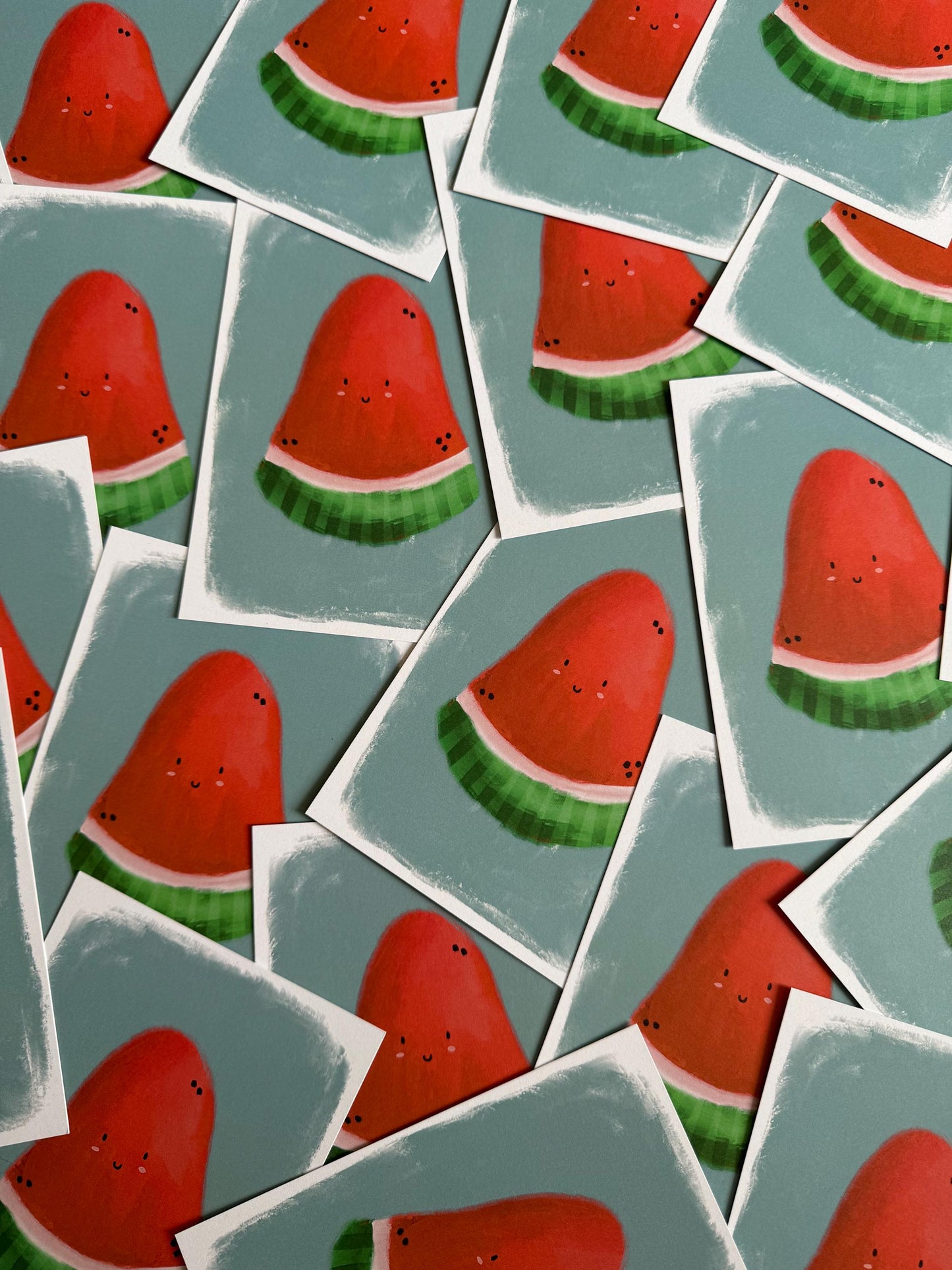 Happy watermelon  | A6 Blank Back Postcard