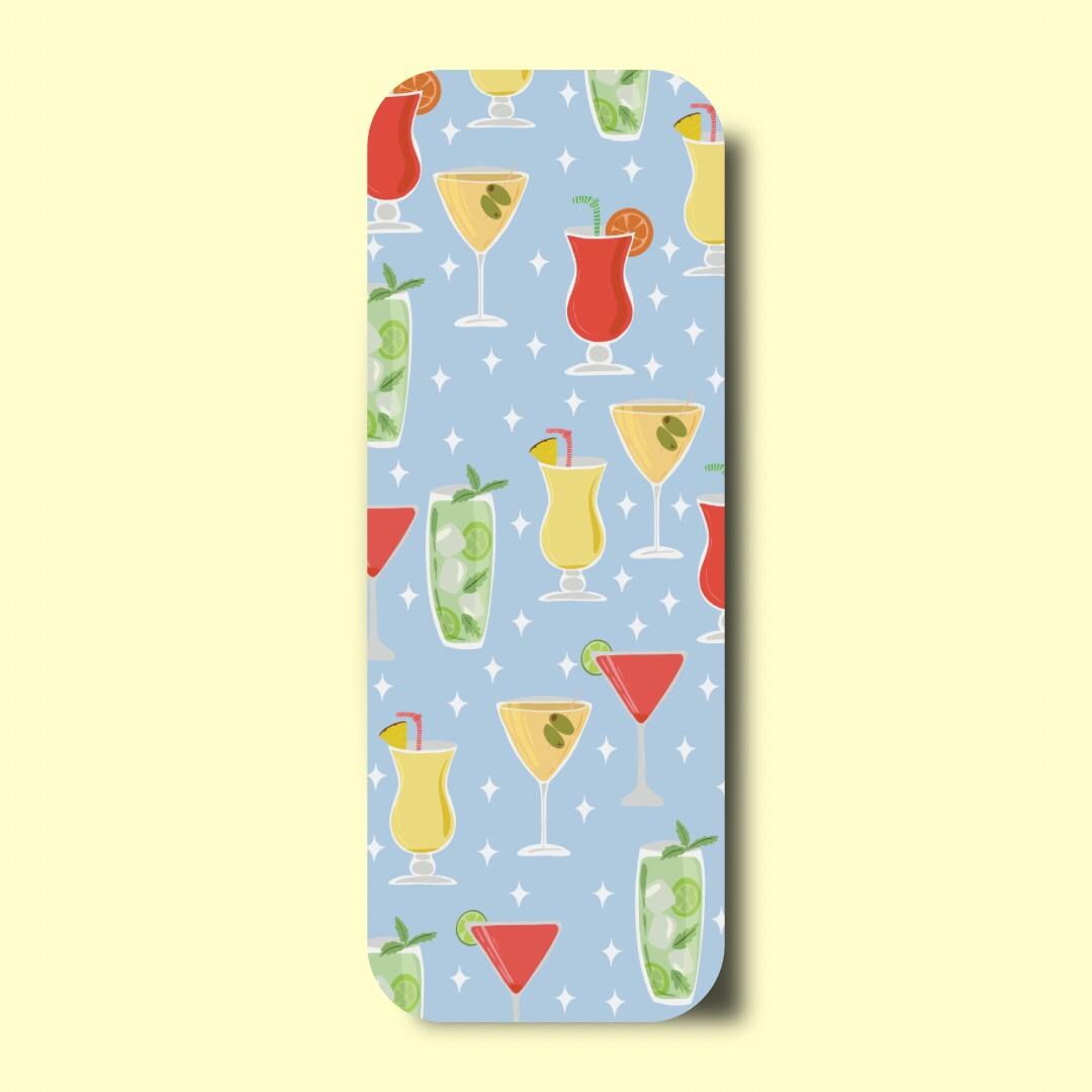 Cocktails Bookmark: 300gsm Card