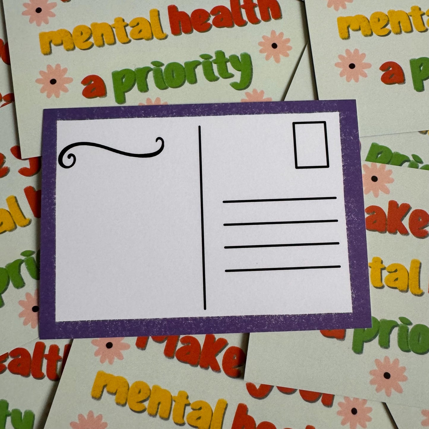 Make Your Mental Health A Priority | A6 Postcard
