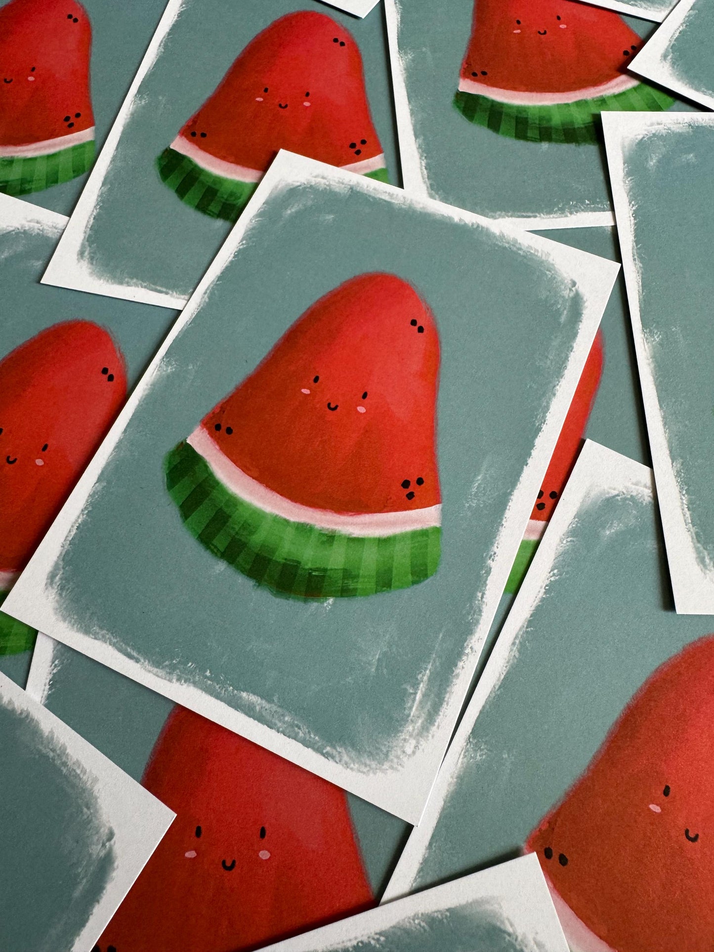 Happy watermelon  | A6 Blank Back Postcard