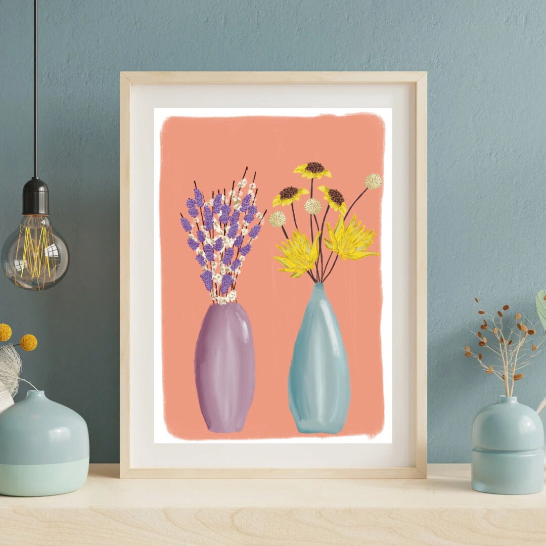 Flowers In A Vase A4 Art Print