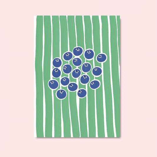 Blueberries | A4 Art Print | Colourful Fruit